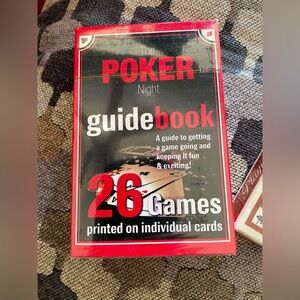 ♠️♥️♣️♦️Poker Night Guidebook with 26 Games - Red ➕A BONUS♦️♣️♥️♠️